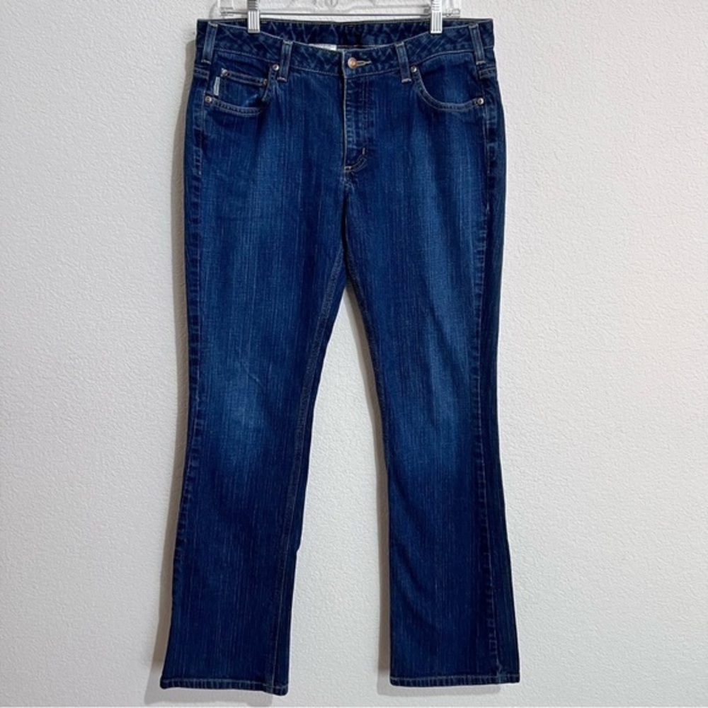 Carhartt Dark Wash Curvy Fit Comfort Stretch Denim Jeans 12 Tall